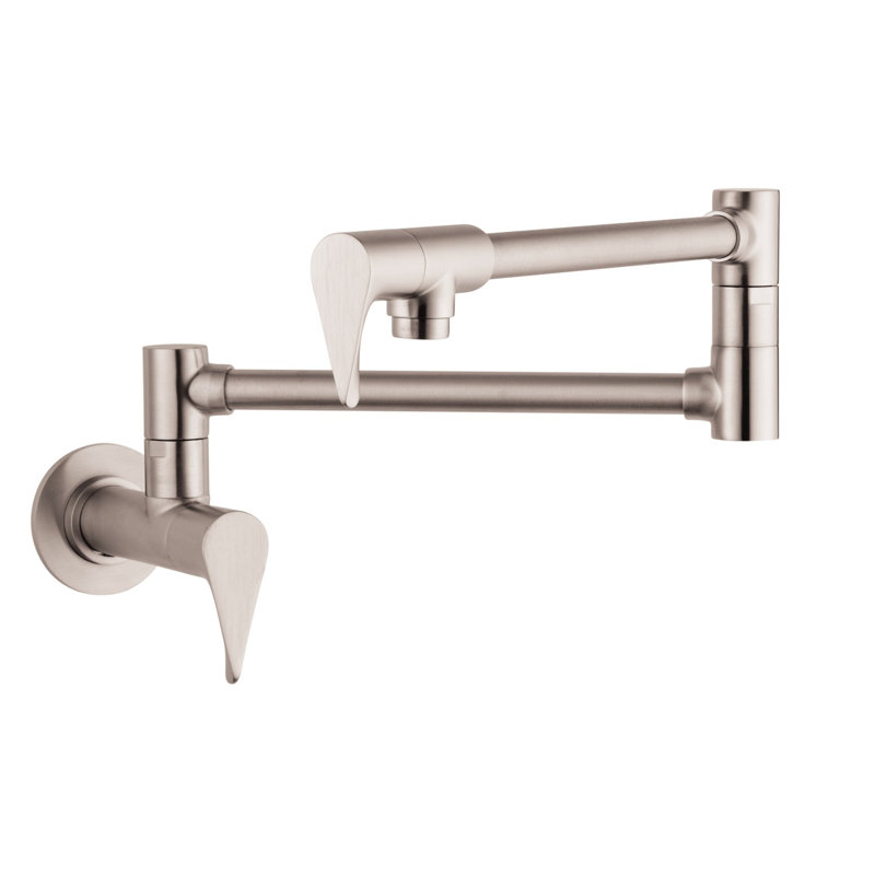 AXOR Citterio Double Handle Pot Filler, Steel Optik