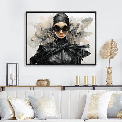 Art mural noir et gris mode futuriste III - Dior