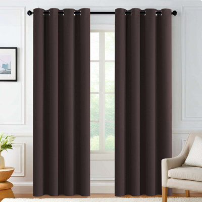Curtains for Bedroom/Living Room 2 Panels Set - Thermal Insulated Room Darkening Grommet Top Curtains