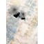 Tapis bleu / brun / beige en laine et en coton 6 pi x 9 pi fabriqué à la main sans motif et sans motif uni