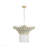 24" Modern Crystal Round Chandelier With Gold Finish, Elegant Pendant Light With Cascading Beads, For Dining Room, Living Room, Or Foyer