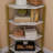 Kempst 4-Tier Corner End Table Triangular Sofa Table Corner Cabinet For Living Room-1809998665