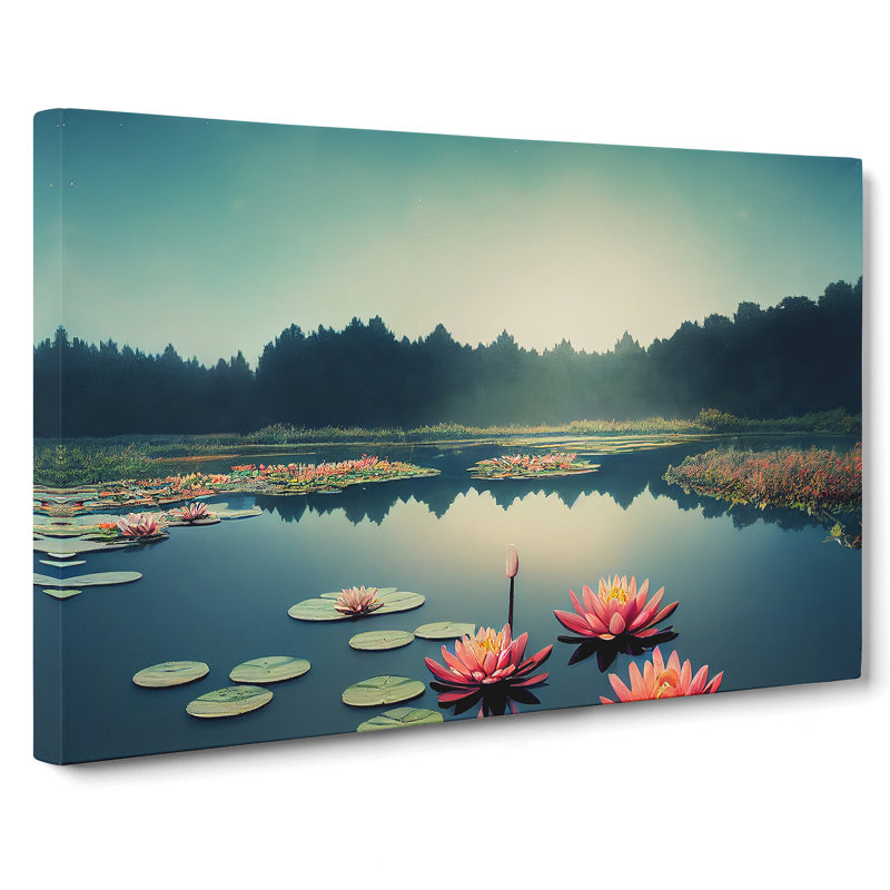 Sublime Water Lily Pond - Wrapped Canvas