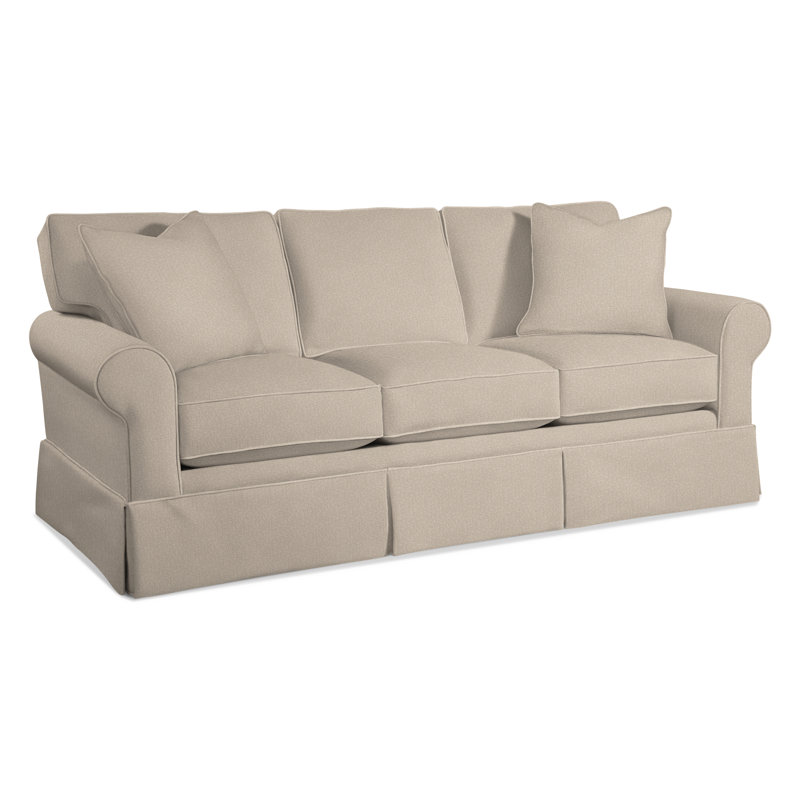 Benton Upholstered 86'' Sofa, Eggshell Crypton Performance; 0884-93, Gel Memory Foam Mattress