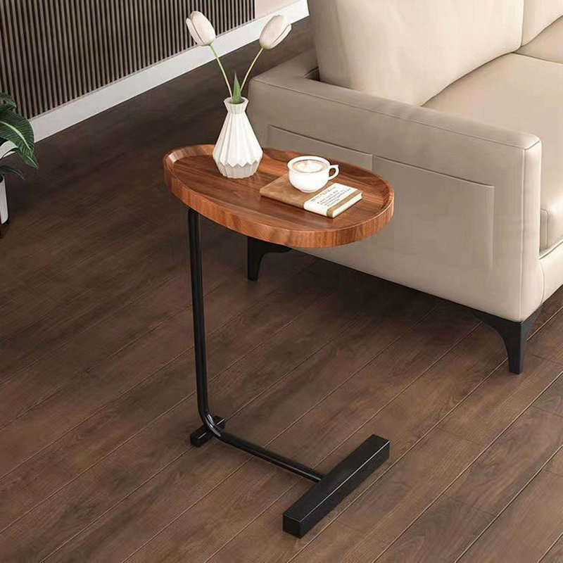 Amadas 17.72'' Console Sofa Side Table, Brown, Black