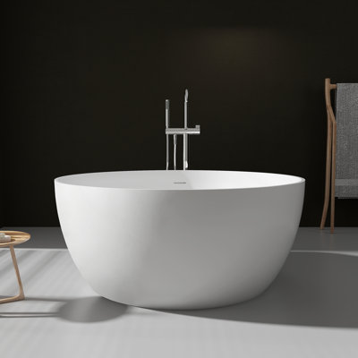 51" Solid Surface Freestanding Soaking Round Tub