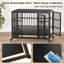  Cage pour chien robuste de 30 pouces pour chiens de taille moyenne et de petite taille avec loquet autobloquant, chenil en acier à l'épreuve des fuites-792134448