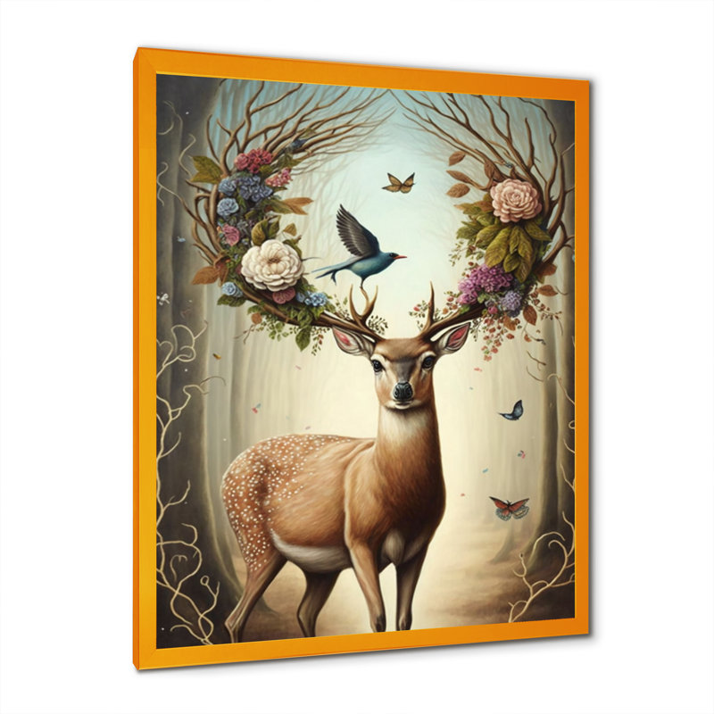 Watercolor Print, 40" H x 30" W x 1.5" D, Gold Picture Framed Canvas