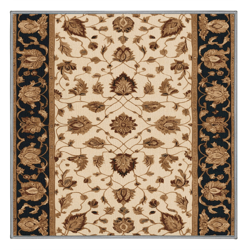 Tapis brun lavable à la machine, Carré 3 pi