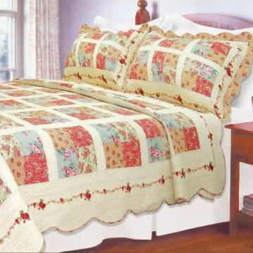 Traditional Cotton Floral Quilt