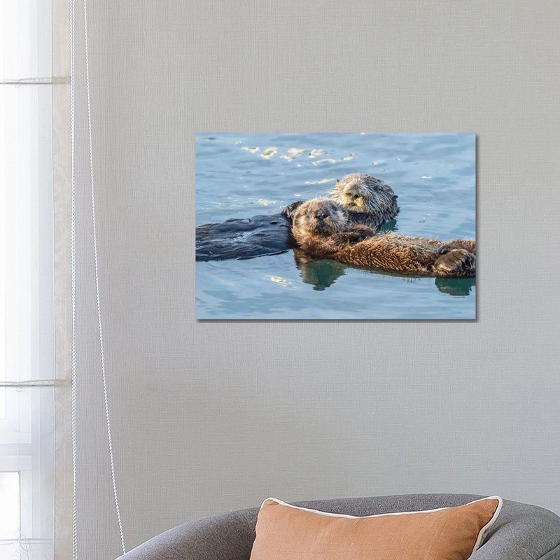 USA, California, San Luis Obispo. Sea Otter Waving. by Jaynes Gallery - Wrapped Canvas Gallery-Wrapped Canvas Giclée