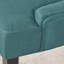 2 Contemporary Dining Chairs - , Sloped , Seat, Dark Brown Wood Legs, Teal Of Modern Fabric Upholstery, Birch Color