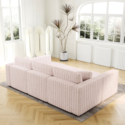 Rose en forme de U avec coussins amovibles. Confortable pour l'espace de vie. Tissu acrylique en forme de U. Relevage hydraulique. Et tendance. Pour la chambre à coucher.