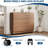 Foldable Dining Table With Storage Drawer And 6 Wheels, Space-Saving Folding Kitchen Table For Small Spaces, Easy Move & Store, Brown