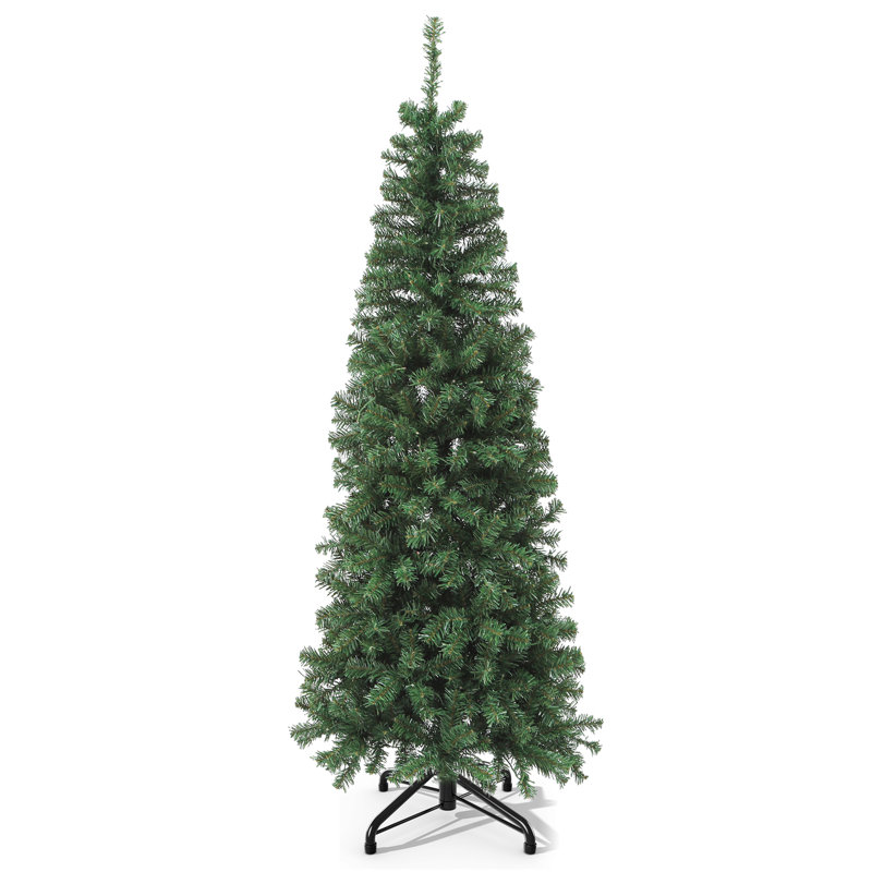 6FT Pre-Lit Artificial Pencil Christmas Tree
