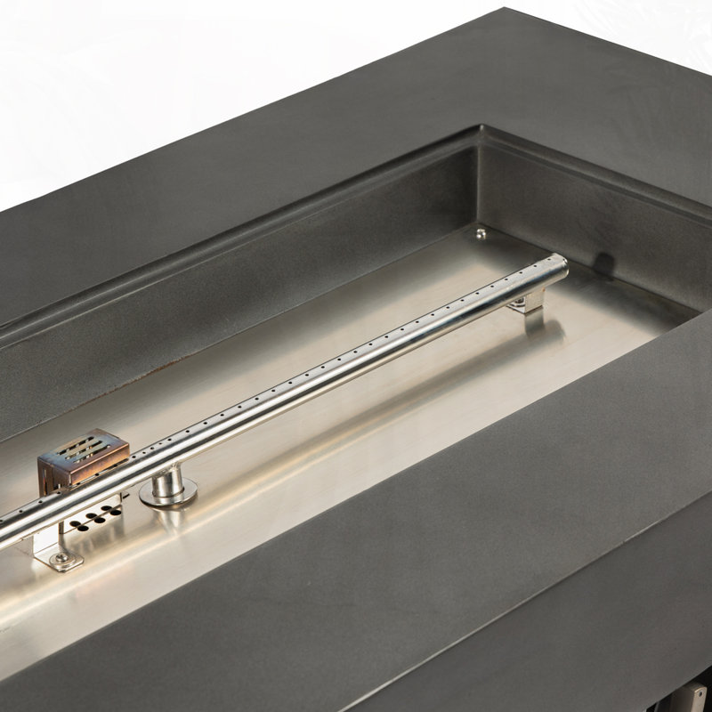Table d'extérieur d'extérieur au propane 60 pouces, 60 000 BTU avec foyer imperméable, Gris foncé