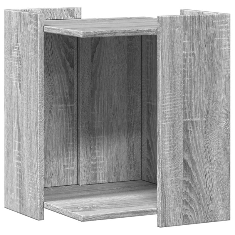 Engineered Wood Litter Box Enclosure, Grey Sonoma, 51cm H x 42cm W x 42cm D
