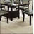Modern Faux Marble Top Dining Table with Shelve Storage Base, Birch Wood and MDF Construction for Durability