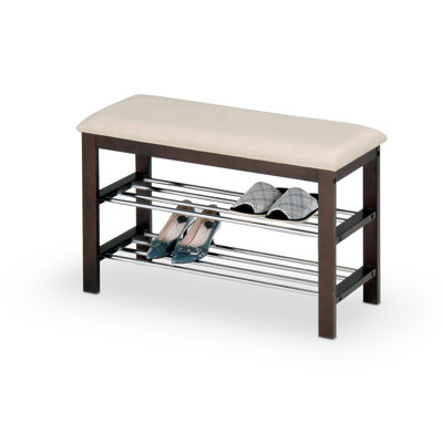 Plumville Faux Leather Upholstered Storage Bench