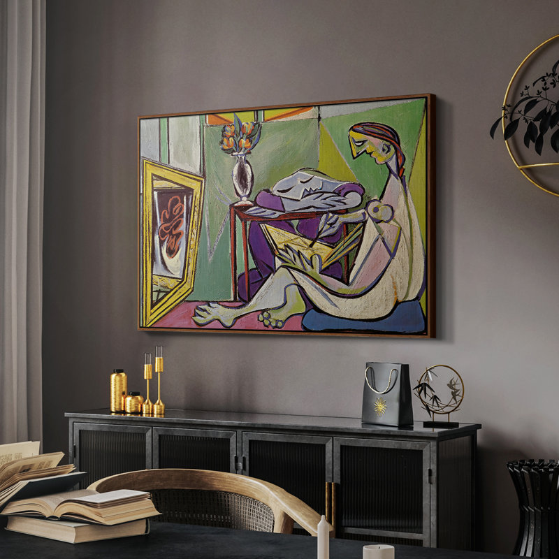 Finke " The Muse (La Muse) " by Pablo Picasso, Noyer, 26 x 40