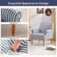 Striped Upholstered Wooden Chair with Rolled Arm-388584576