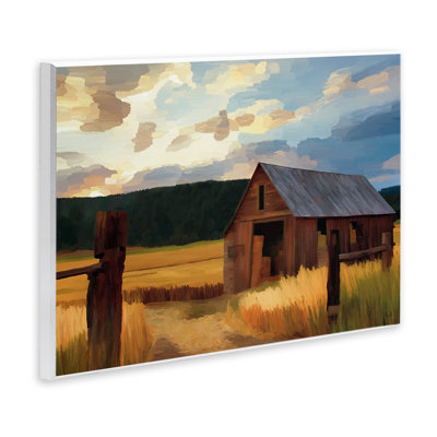 Harvest Time Autumn Barn Wall Plaque, design by Renel Peters