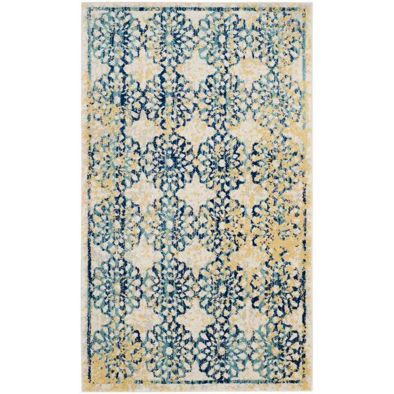 Gonzalez Performance Floral Rug, Rectangle 3' x 5'