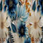 Fleurs d'hibiscus Boho blanc bleu - Rideau floral - Velours obscurcissant - 1 panneau-95457646