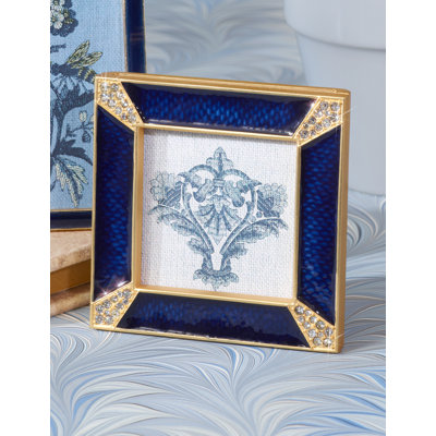 Leland Pavé Corner Metal Picture Frame