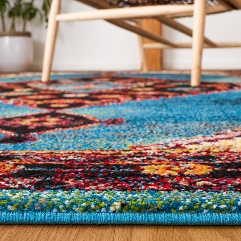 Vintage Hamadan Performance Oriental Rug, Square 6'7"