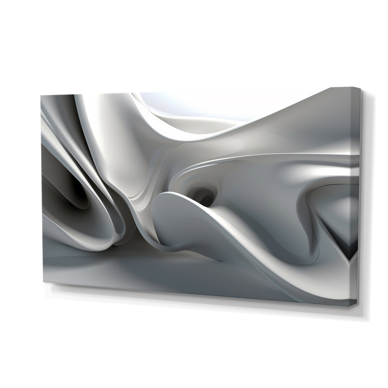 Abstrait contemplatif blanc - art mural moderne, salon