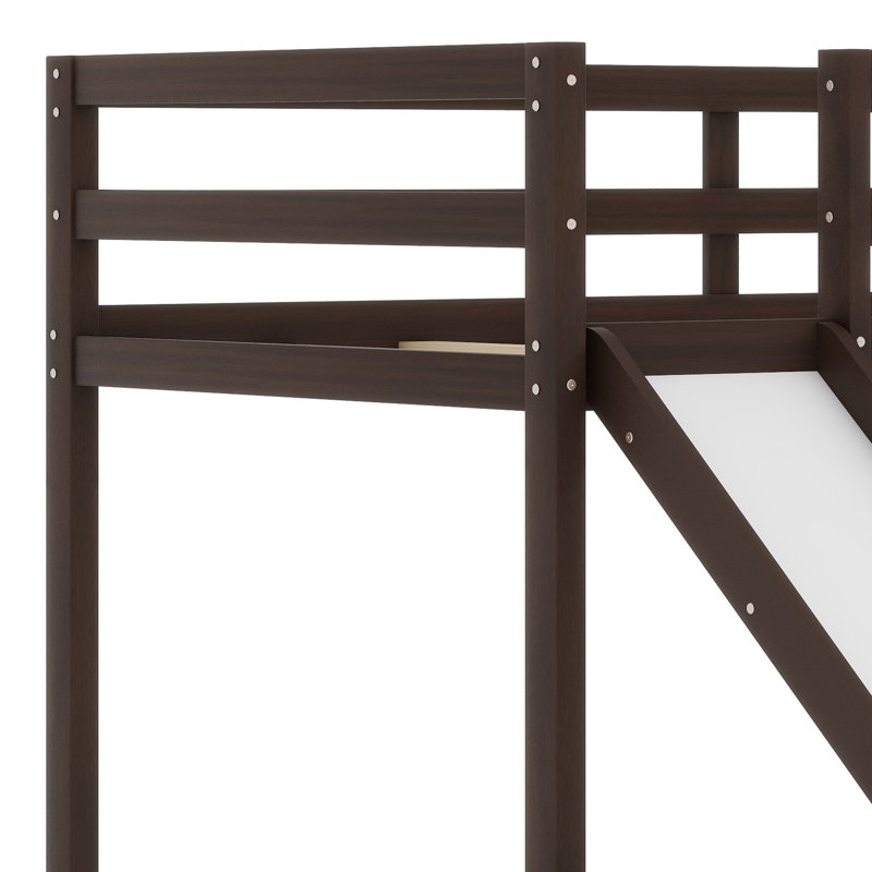 Loft Bed With Slide, Espresso