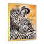 Zèbre avec rayures noires et blanches contrastantes en V - reproduction sur toile-67387147-67387148
