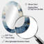 Décoration de plage ovale scandinave plage - miroir mural bleu sarcelle-85110472