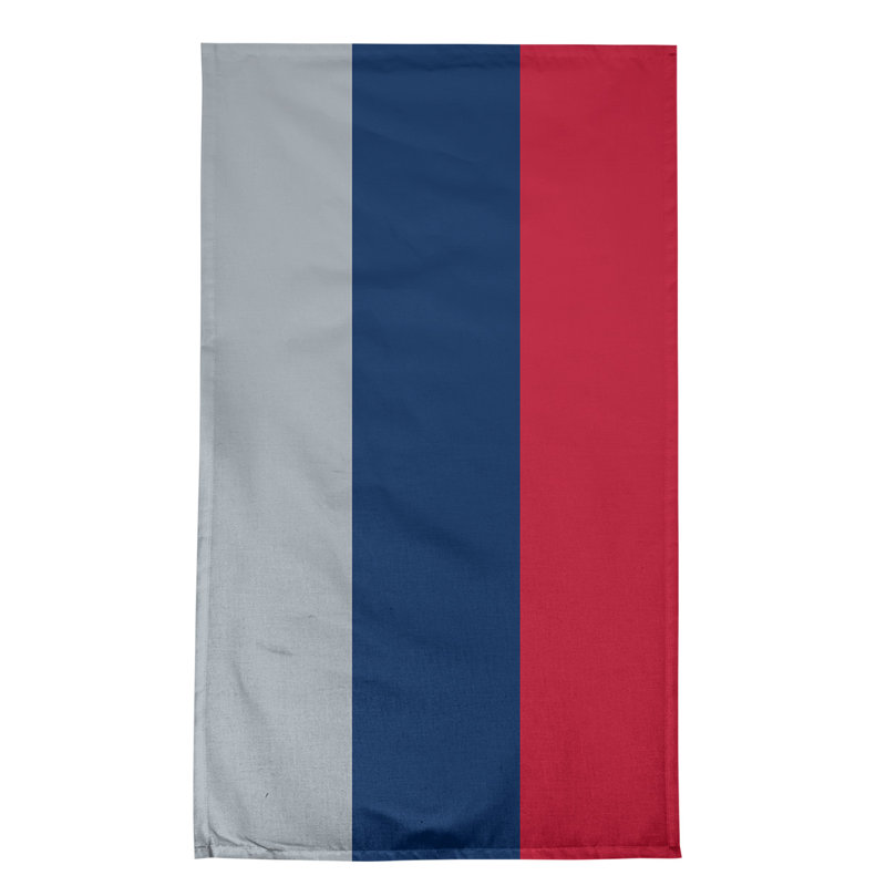 Serviette de thé hockey Anaheim, Argent mat / bleu / rouge, Sergé de coton