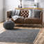 Tapis gris tissé à plat à la main Edolie-856569765