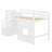 Space-Saving Loft Bed Featuring  Decorative Window-523136815