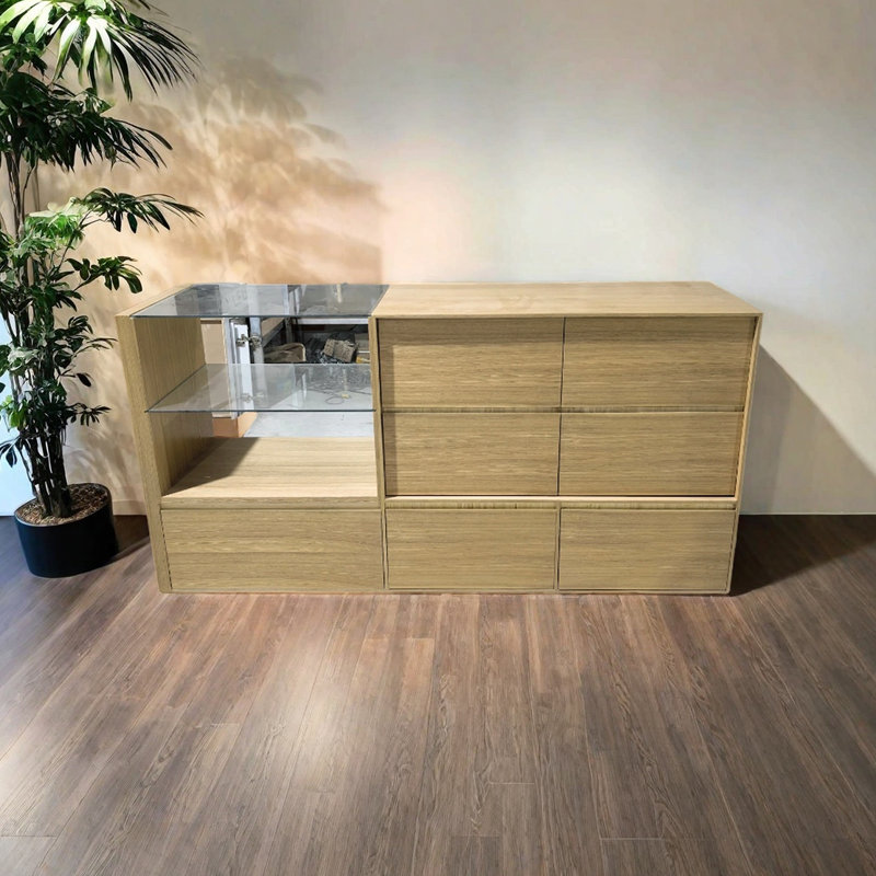 Vitrine à bûches, H 39,37 po x l 78,74 po x P 23,62 po