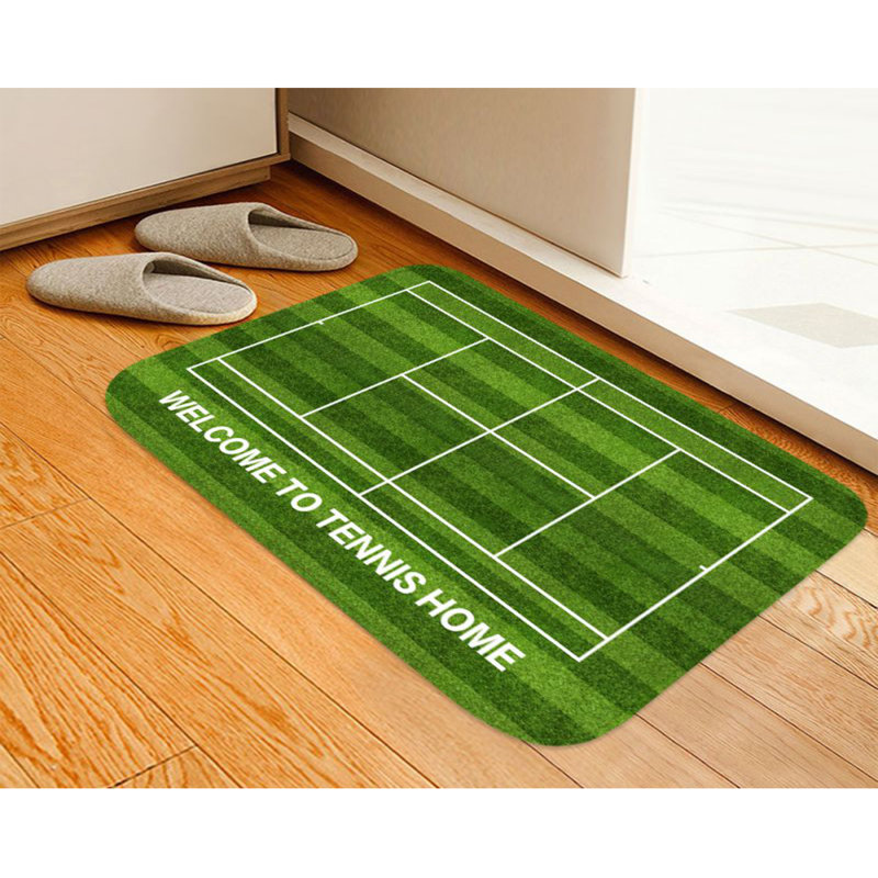 Tapis d'intérieur antidérapant Dezaria, L 47,24 po x L 47,24 po, Vert