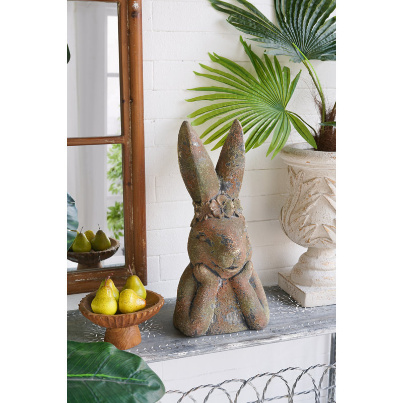 Figurine de lapin 9,5 po x 8 po x 20,5 po, H 20,3 po x l 9,3 po x P 7,9 po