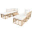 Mobilier de balcon toutes saisons - 7 pièces avec coussins et coussins épais