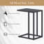 Table d'appoint en forme de C avec repose-pieds réglables pour la chambre à coucher du salon