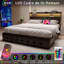 Upholstered Bed with LED Strip-1995030411-1995030452