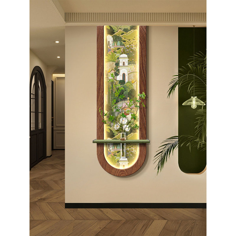 Jardinière hydroponique à DEL Mid-Century moderne en grès, H 70,87 po x l 23,62 po x P 1,57 po