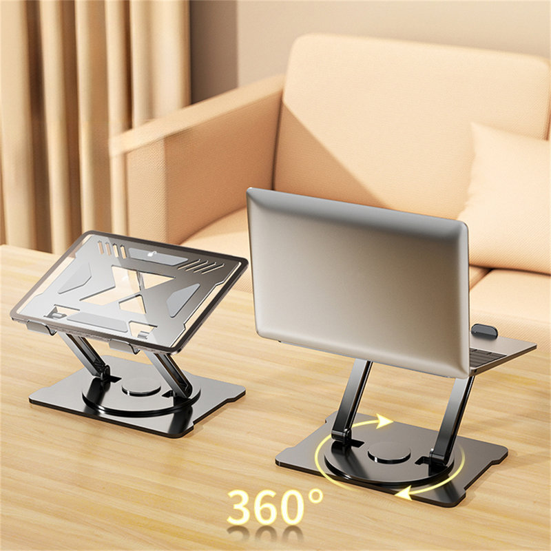 Support vertical pour ordinateur portable avec rotation à 360 °, Gris