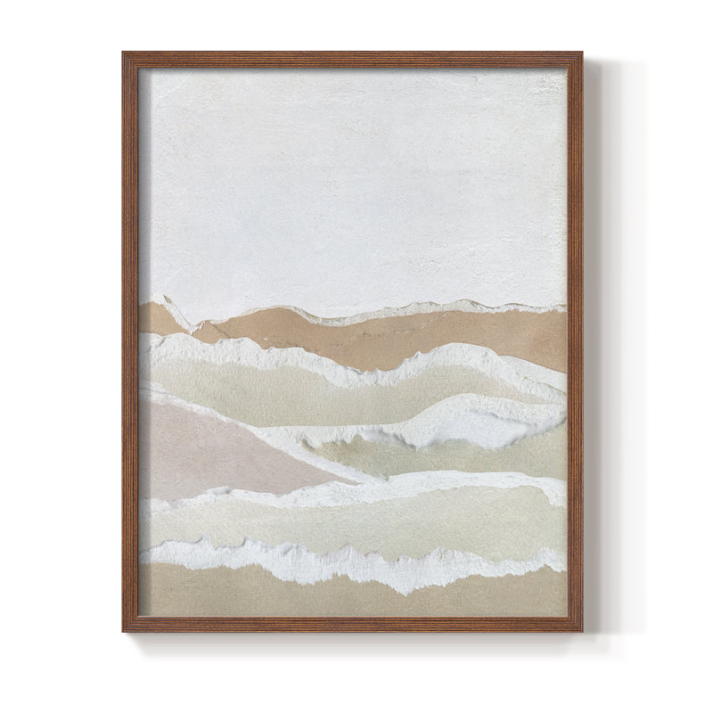 Collage Reflections II, reproduction encadrée - bois massif, H 11 po x l 9 po, Noyer