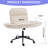 Criss Cross Chair with 5-Gear Adjustable Armrests & Wheels, Ergonomic Thickened Backrest Swivel Desk Chair for Home Office, Vanity, Bedroom and Living Room-113360445
