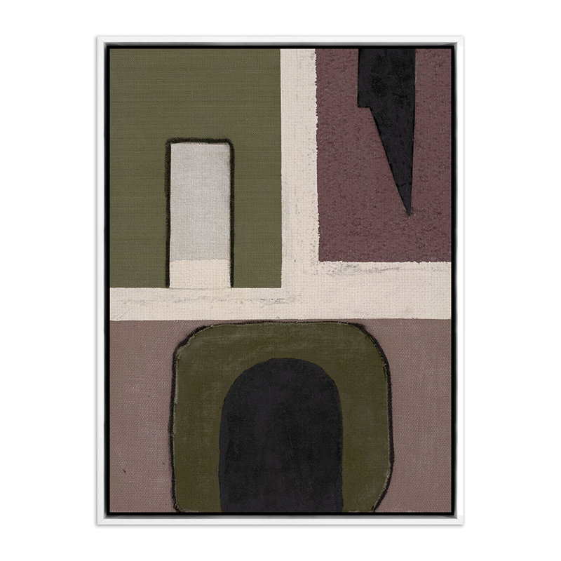 With Love III Minimalistic by Raoul Morren, 32" H x 24" W x 2" D, White Framed