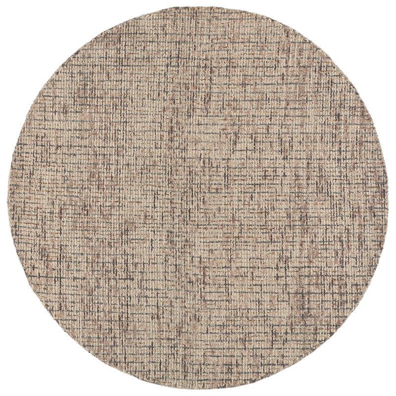 Abstract 468 Hand Tufted Wool Abstract Rug, 6' X 6' Round