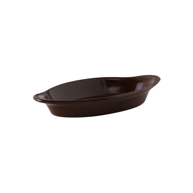 Ovale en céramique 0,38 po Tuxton, Acajou, 1.38" H x 4.88" W x 9.88" L